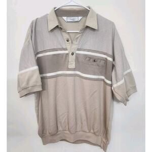 Classics By Palmland Short Sleeve Waistband Pocket Polo Shirt Men's Large 0913